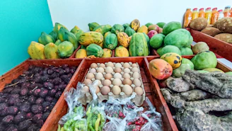 a table filled with lots of different types of fruits and vegetables