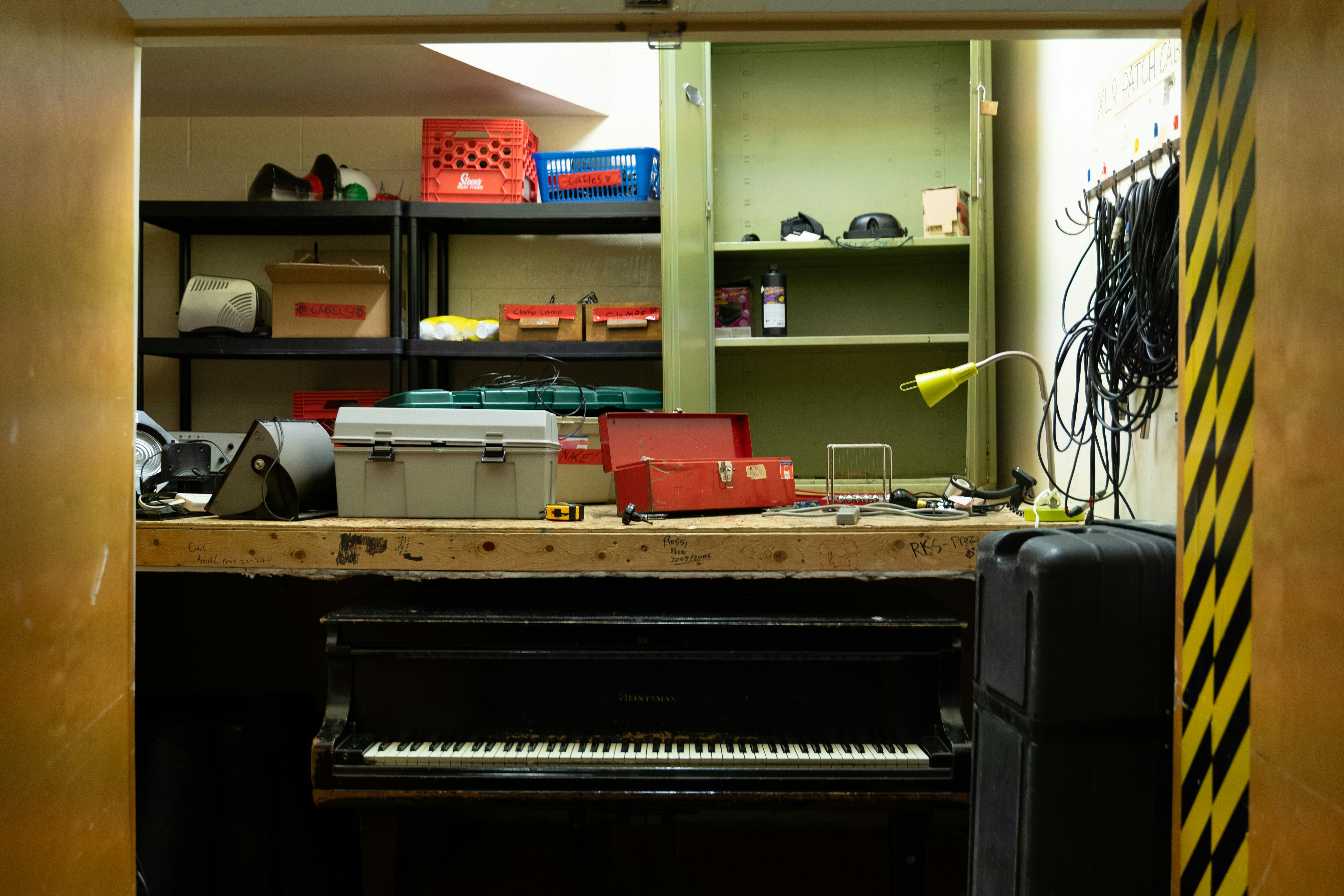 Home theater setup with sound bar and subwoofer