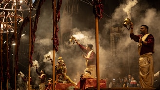 a group of men standing on top of a stage