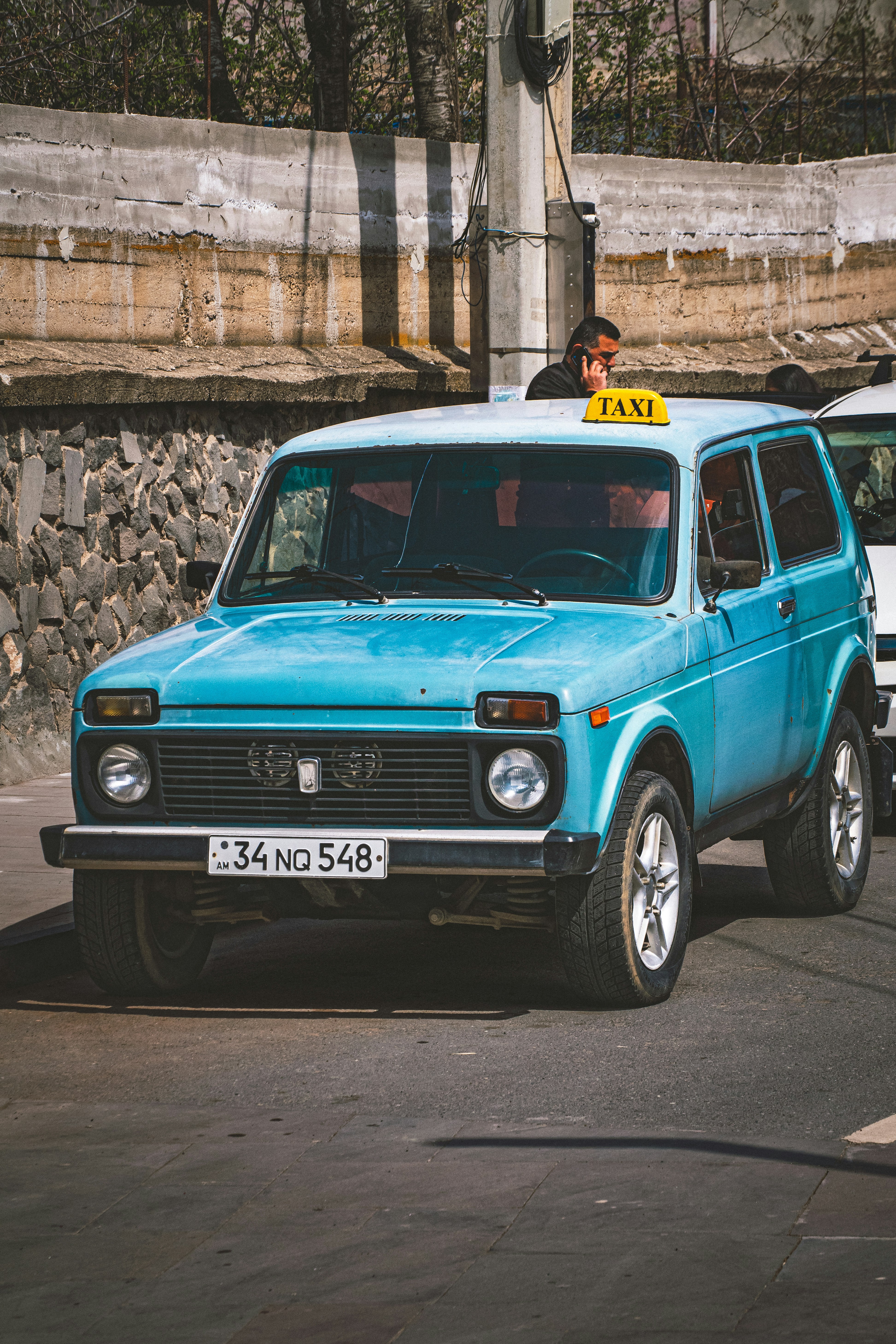 Un taxi à EREVAN.   Arménie.