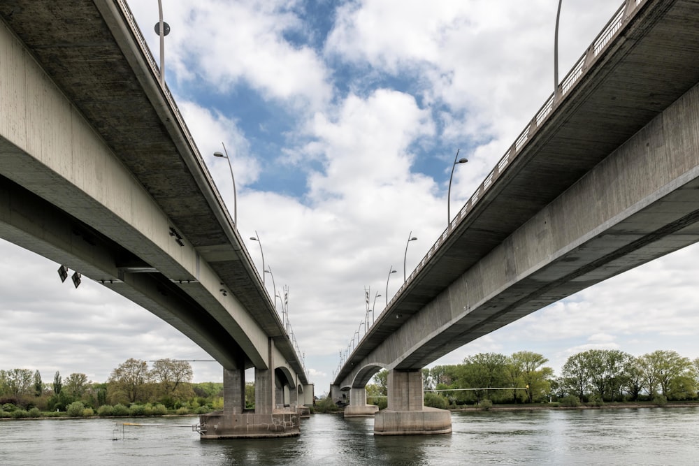 a view of a bridge over a body of water