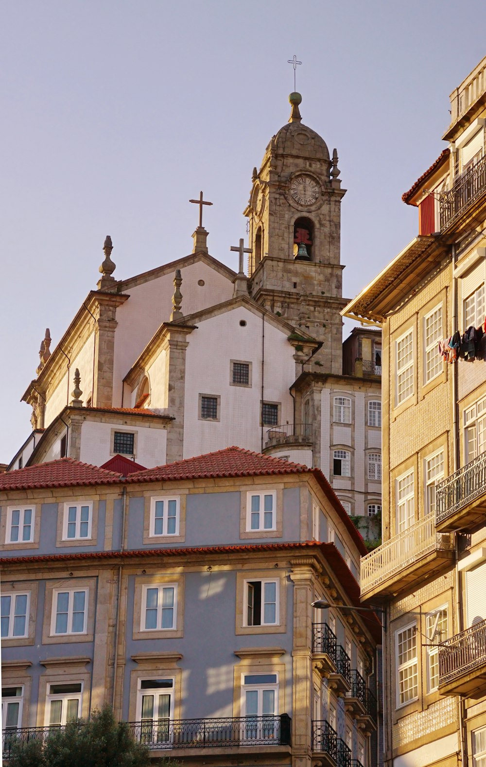 a building with a clock on the front of it