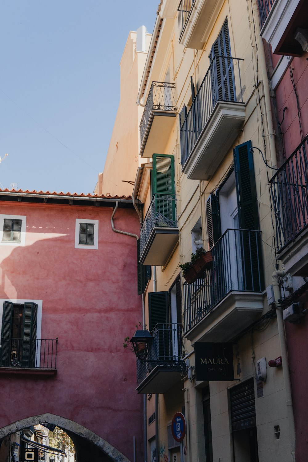 a building with balconies and balconies on the balconies