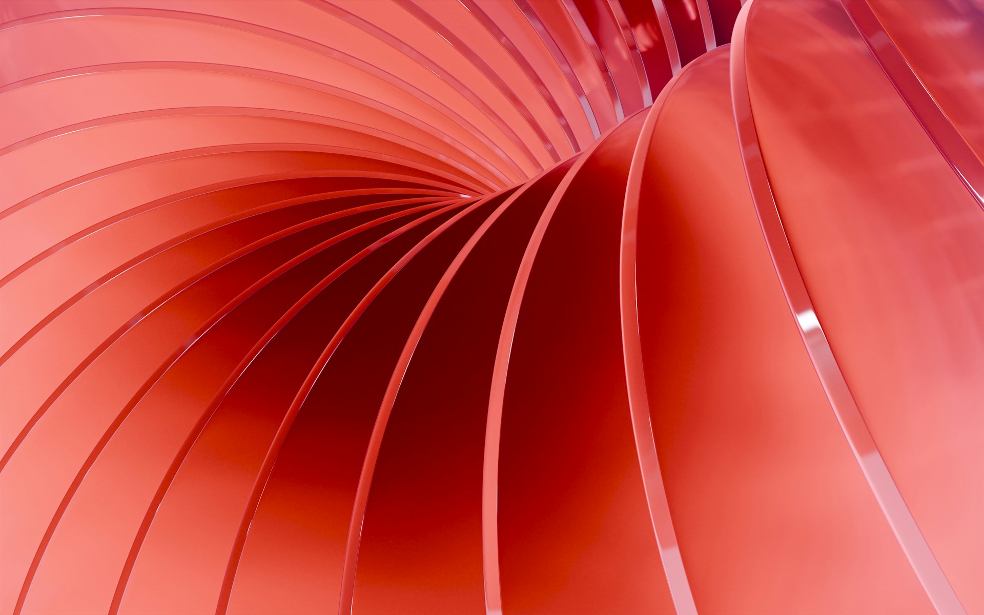 a close up of a large red object