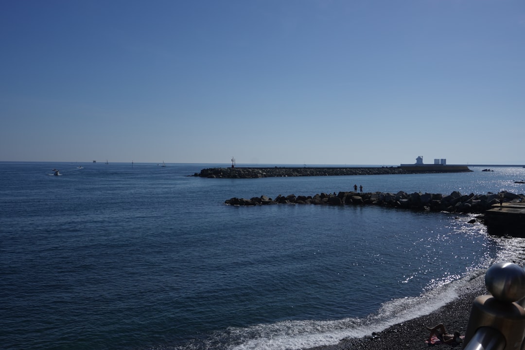 Panorama of the sea by day, Genoa