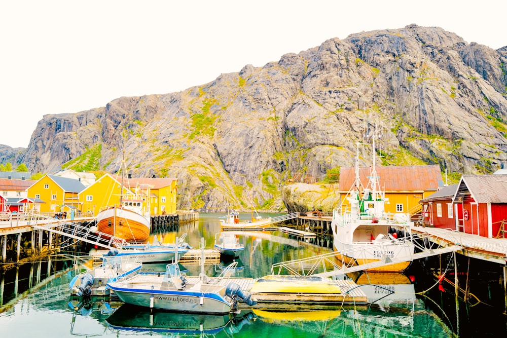 a bunch of boats that are sitting in the water