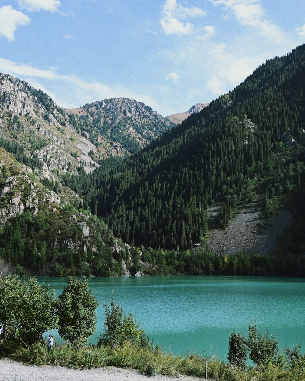 a large body of water surrounded by mountains