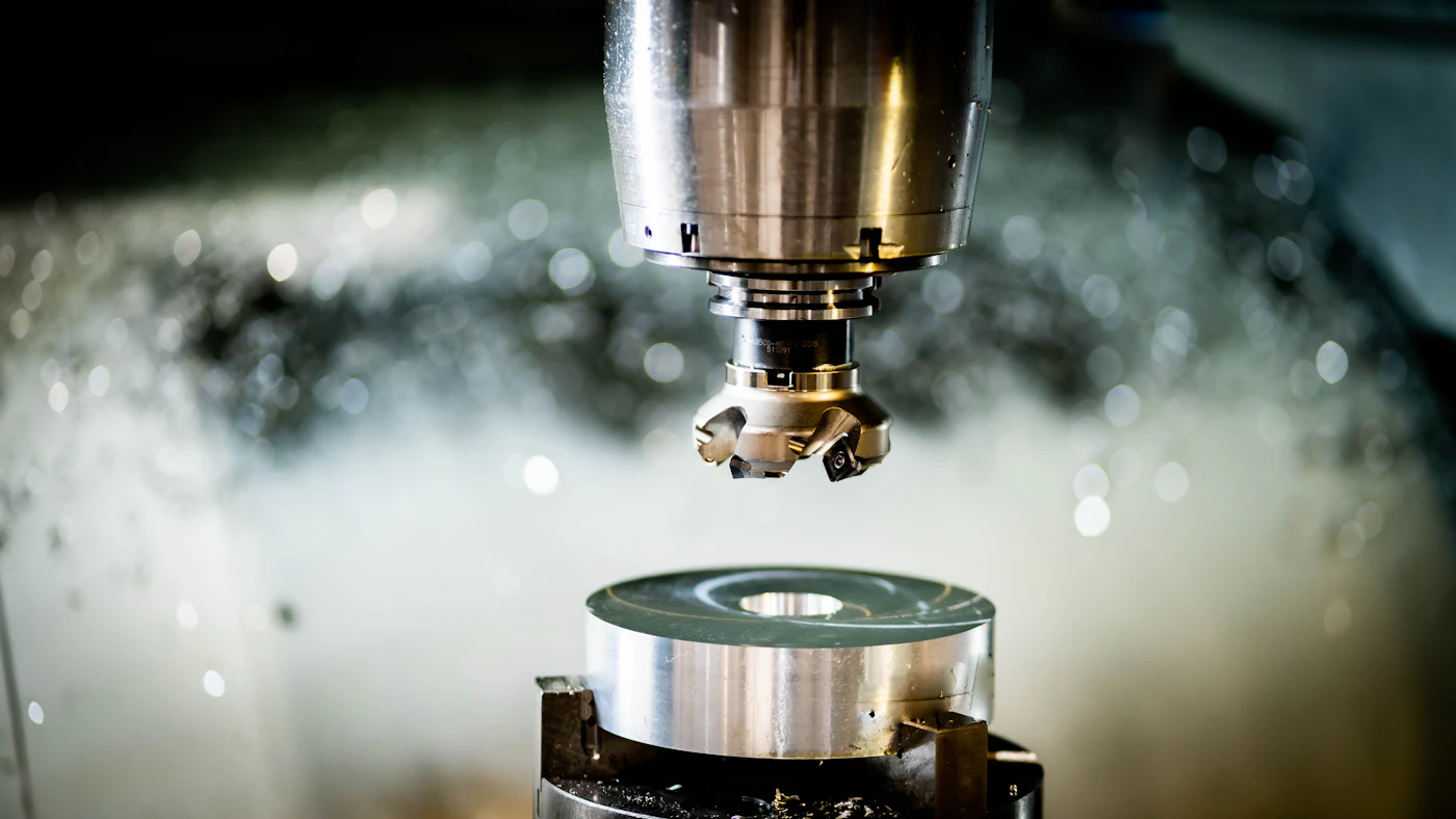 CNC machining setup in a precision manufacturing environment