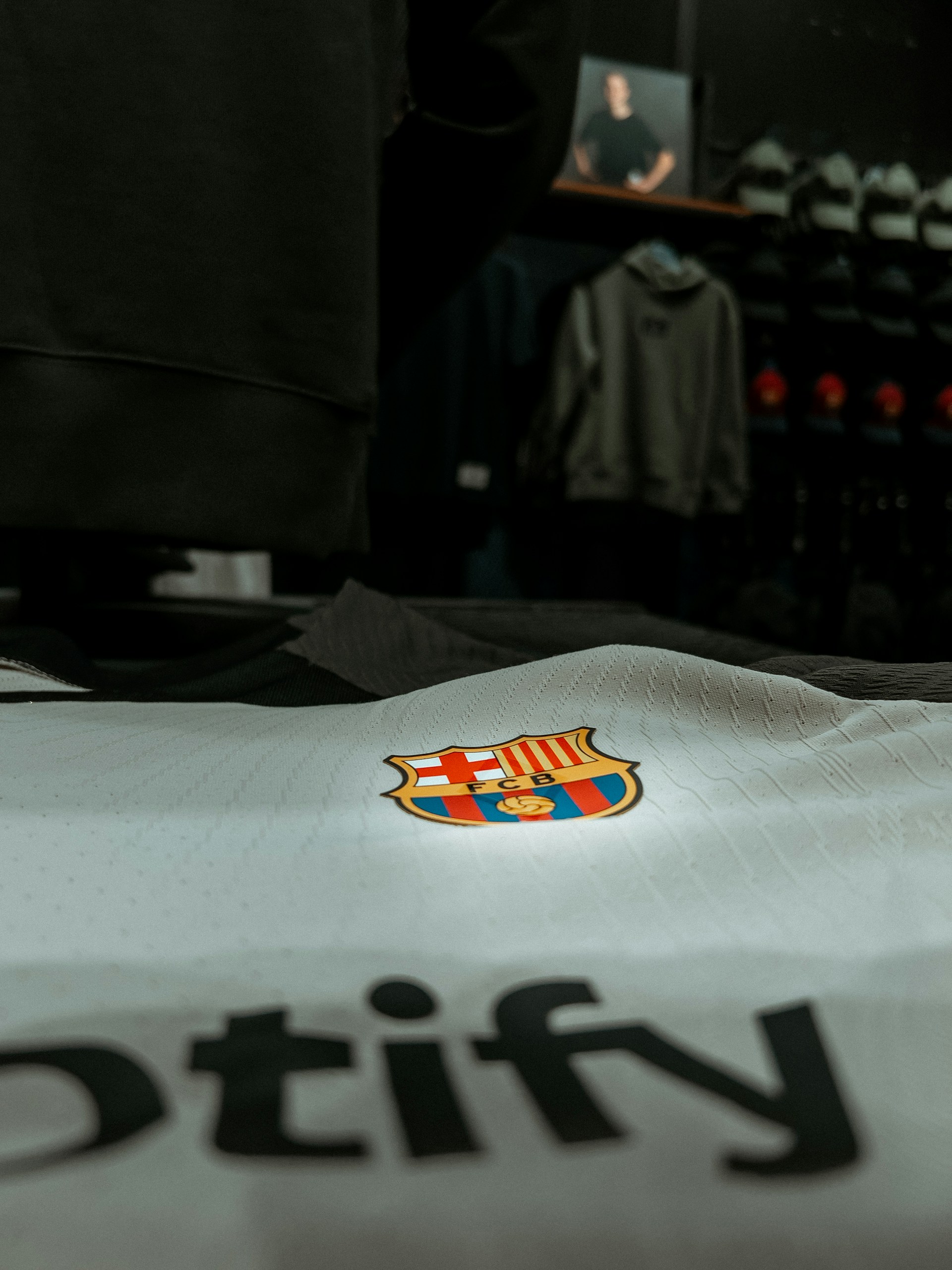 a close up of a shirt on a table