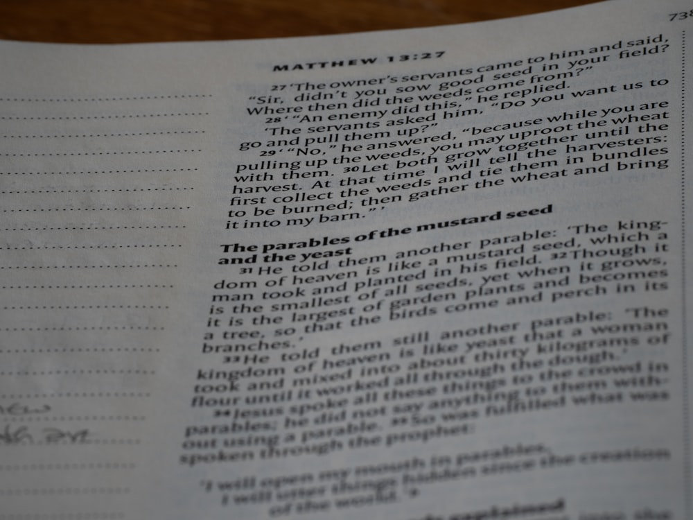 a close up of a book on a table