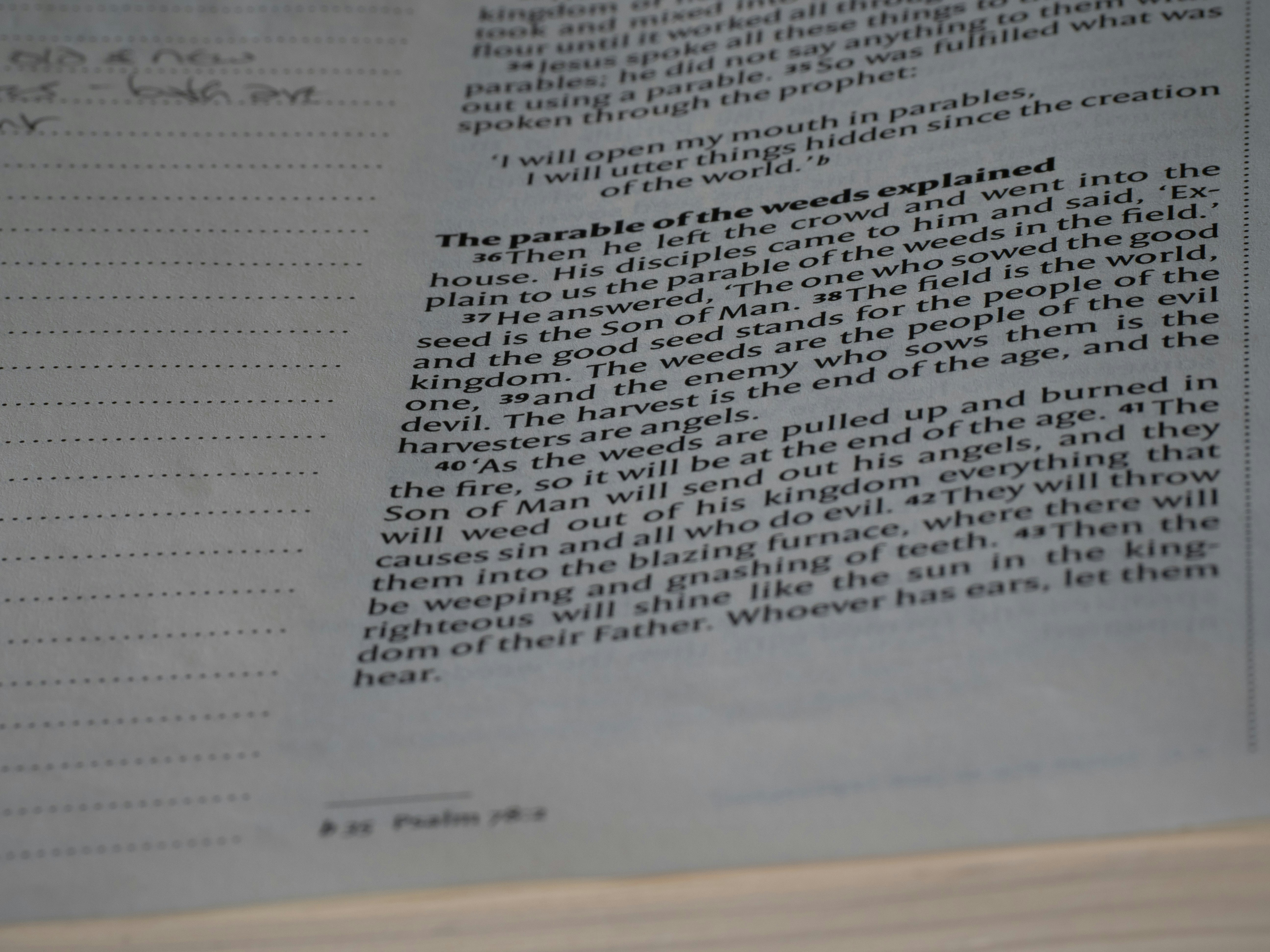 eine Nahaufnahme eines Buches mit Text darauf