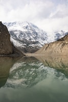 a large body of water surrounded by mountains