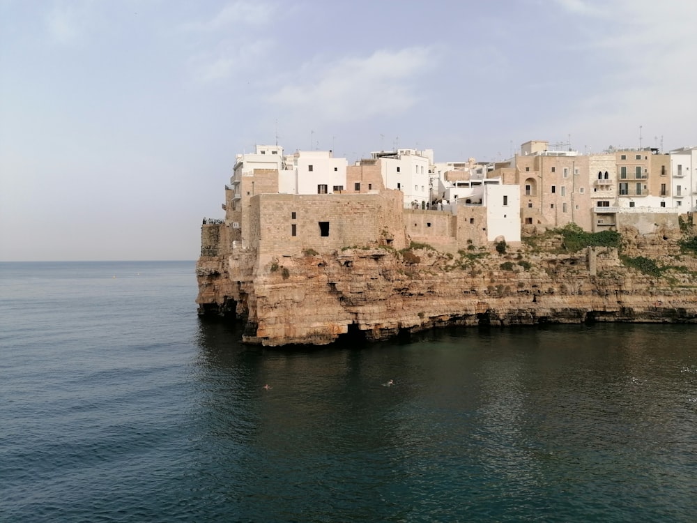 a large body of water with buildings on top of it