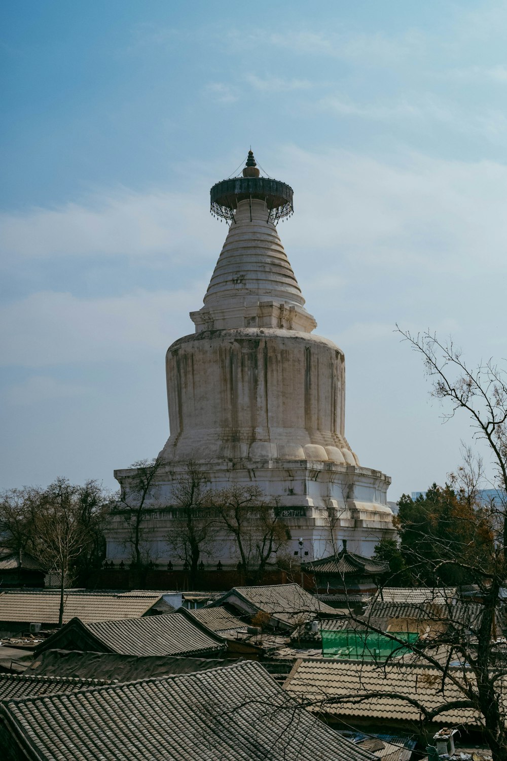 a tall tower with a clock on top of it