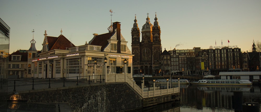 a view of a city from across the water