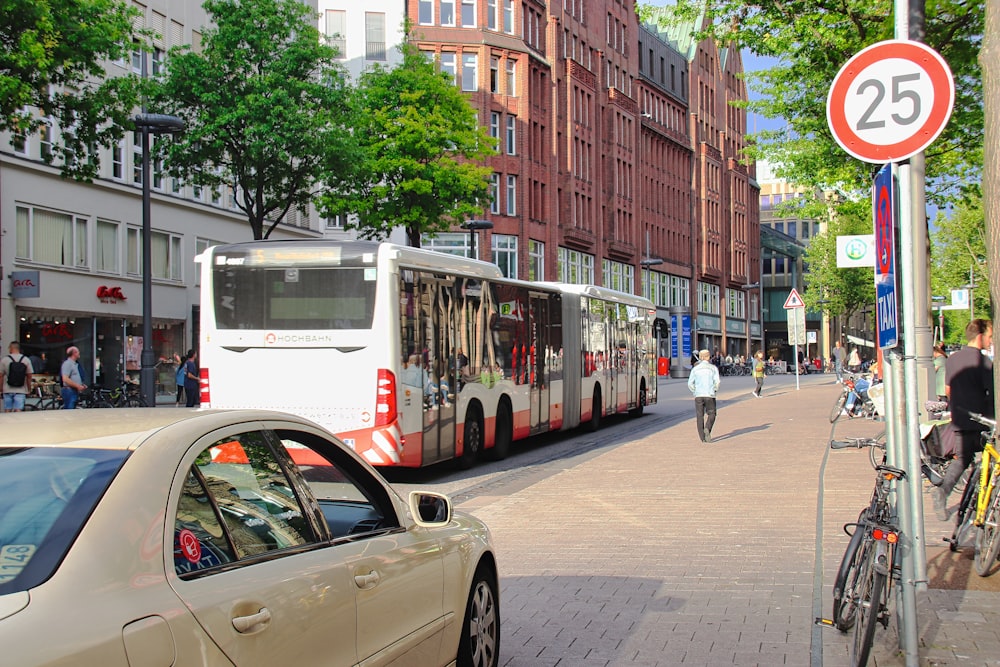 a city street with a bus and cars on it