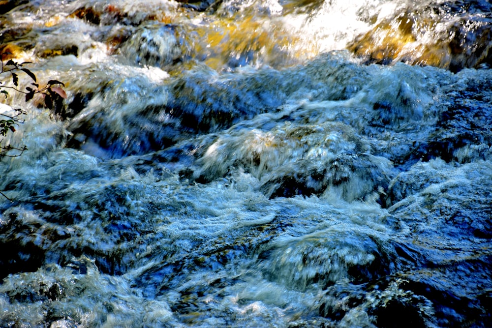 a close up of a stream of water