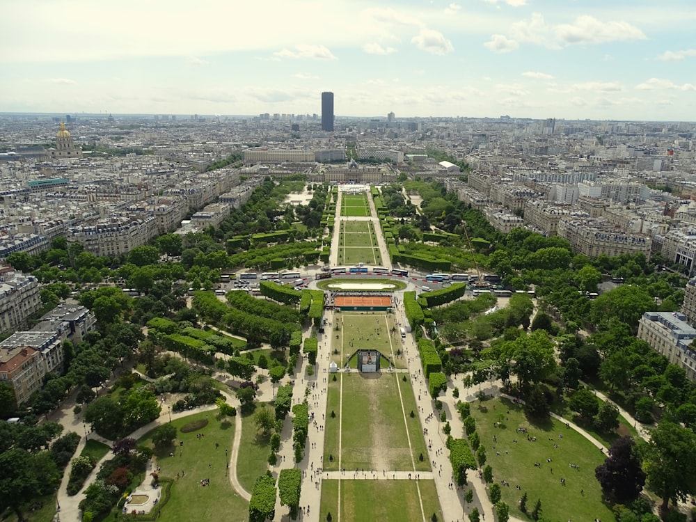 an aerial view of the city of paris