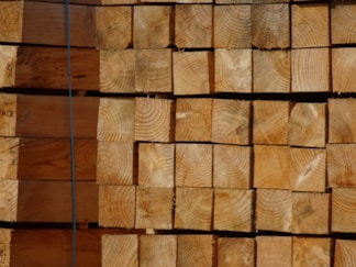 a pile of wood sitting next to each other