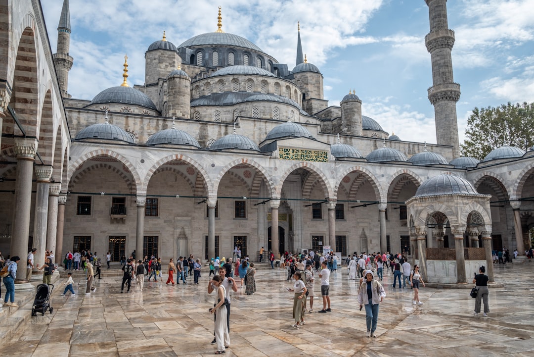 An exterior view of a mosque in Istanbul, Turkey.