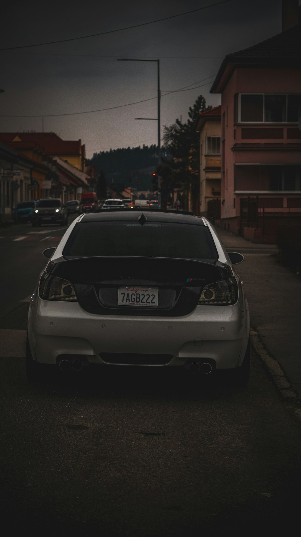 a car parked on the side of the road