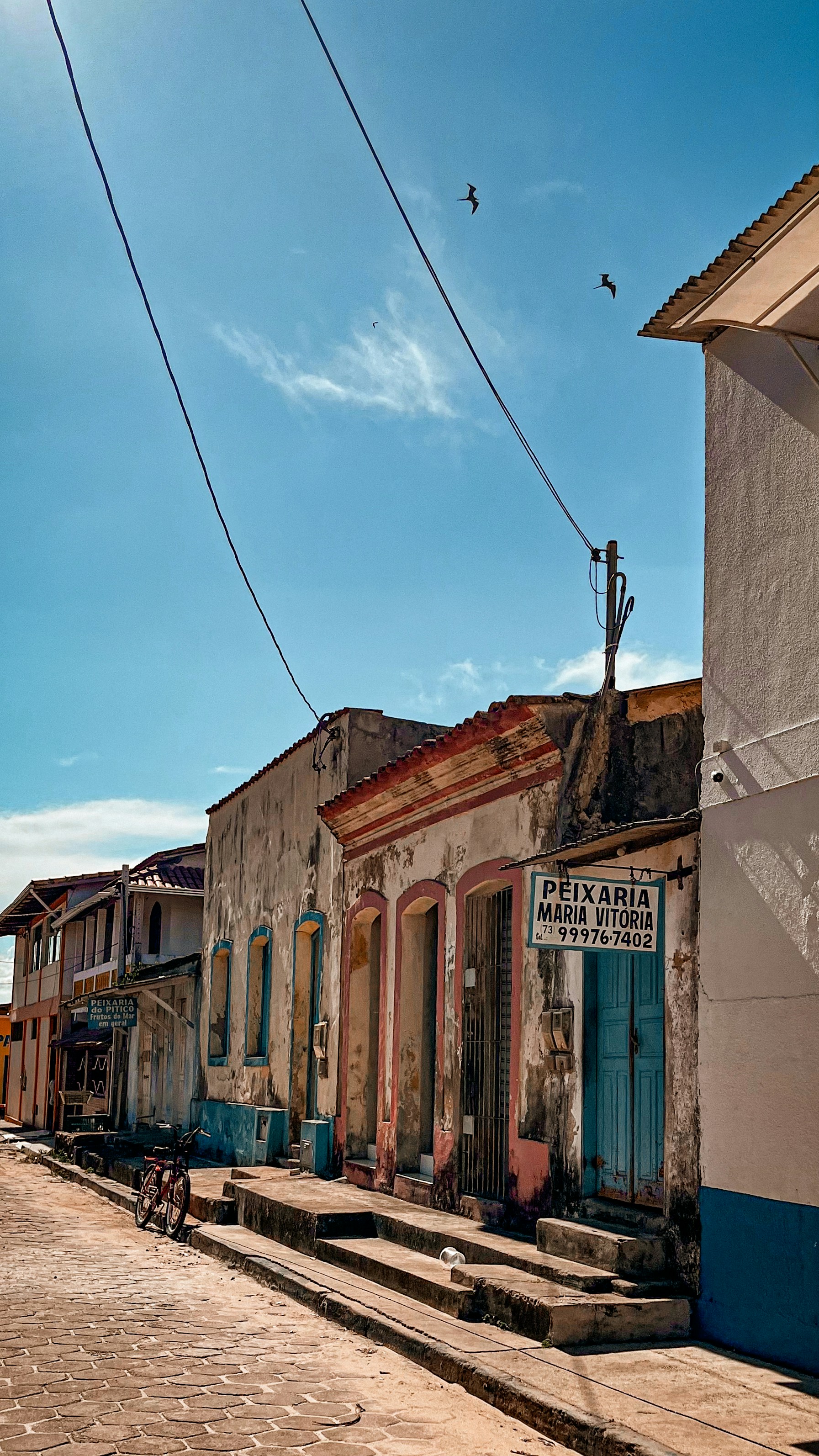 a street scene with a person on a motorcycle