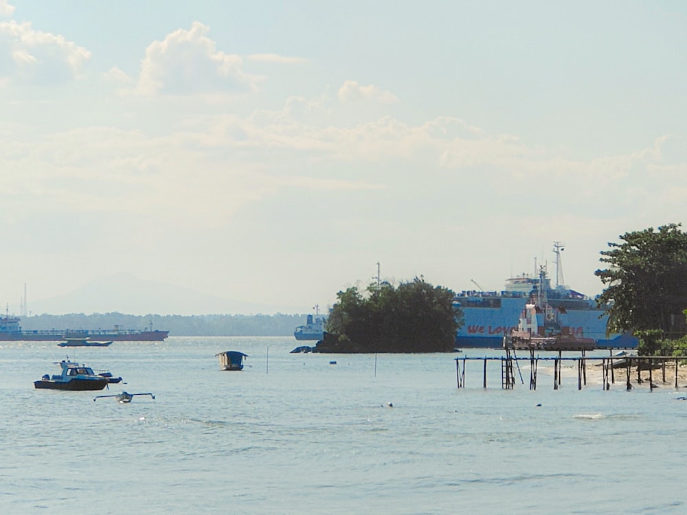 a body of water with boats in it