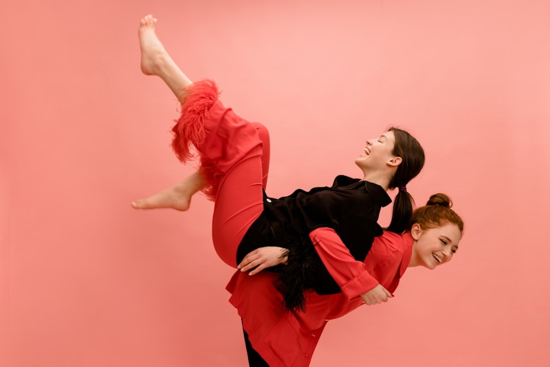 Stylish women posing together