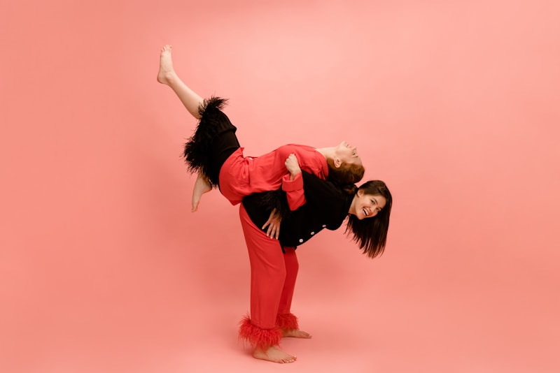 Glamorous women in creative pose