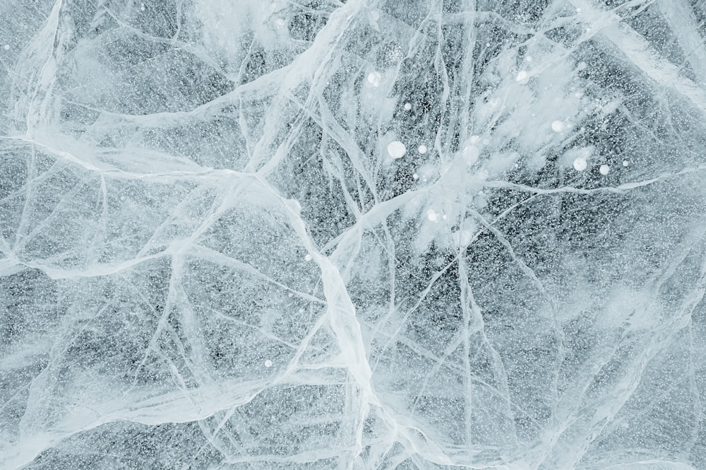 a close up of ice on the ground