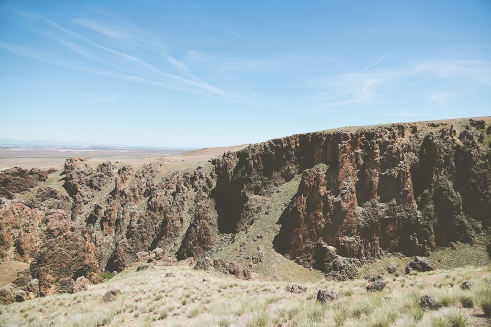 a view of a rocky landscape from a distance