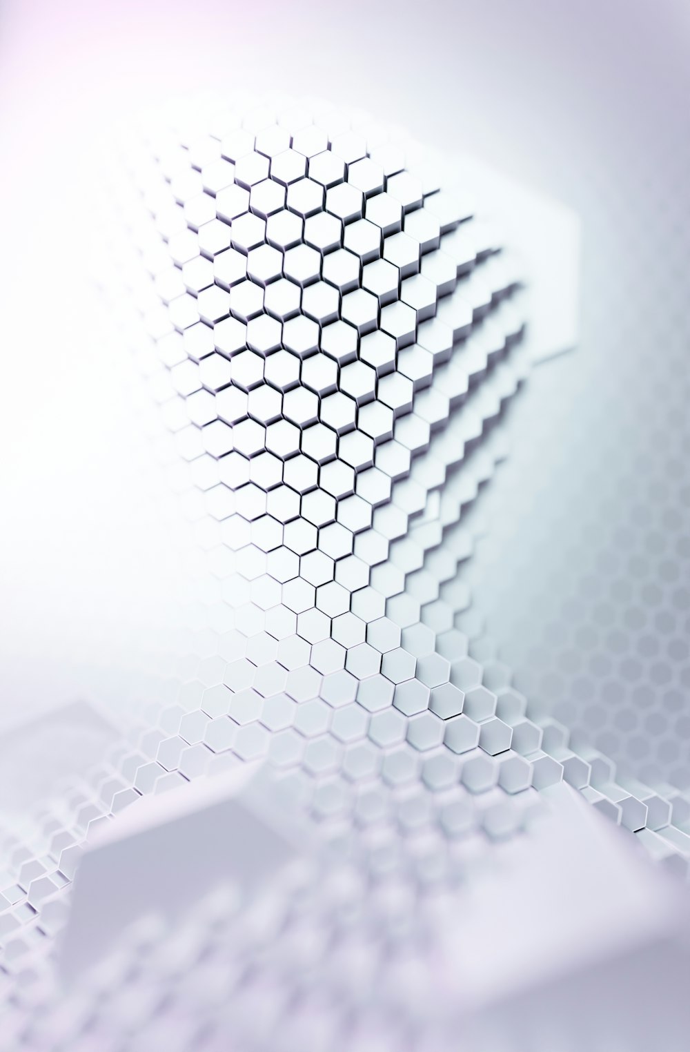 a white background with a hexagonal pattern