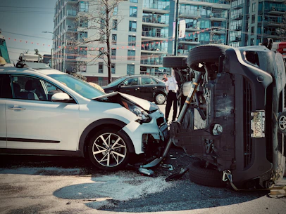 a car that has crashed into another car