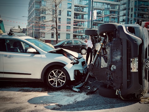 a car that has crashed into another car