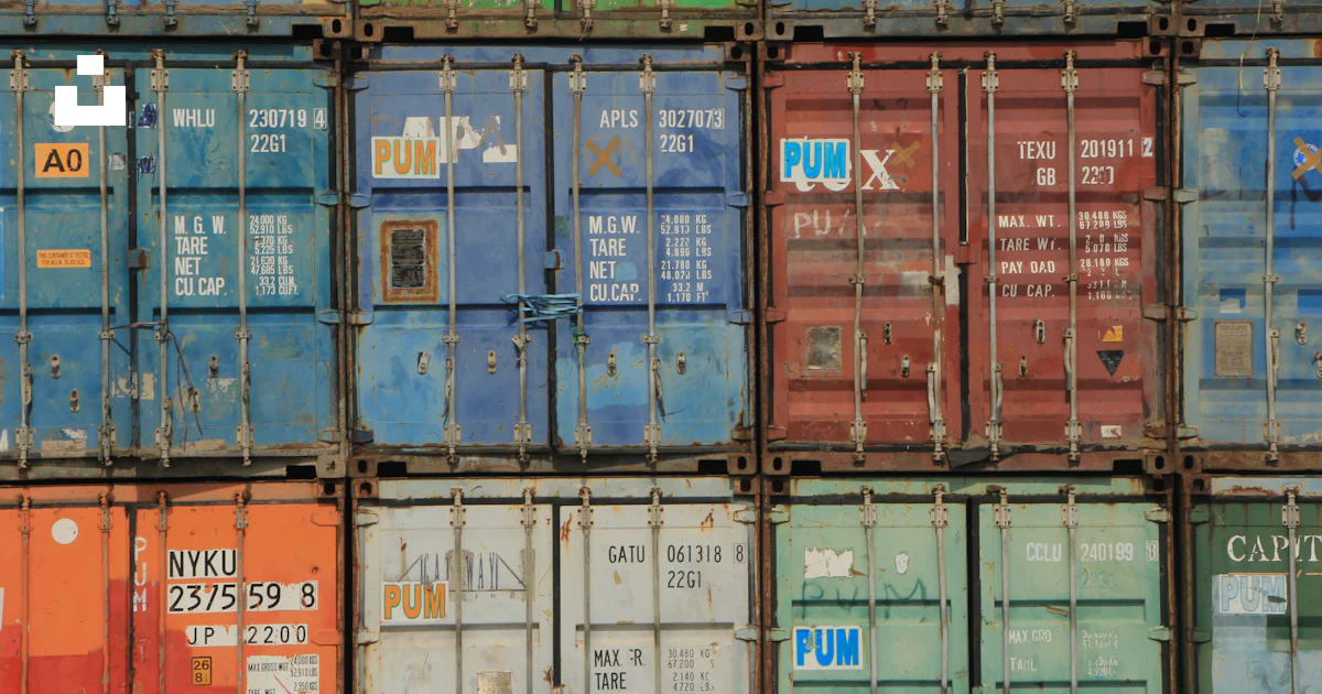 Sorta More Containers A bunch of containers stacked on top of each other photo – Free ...