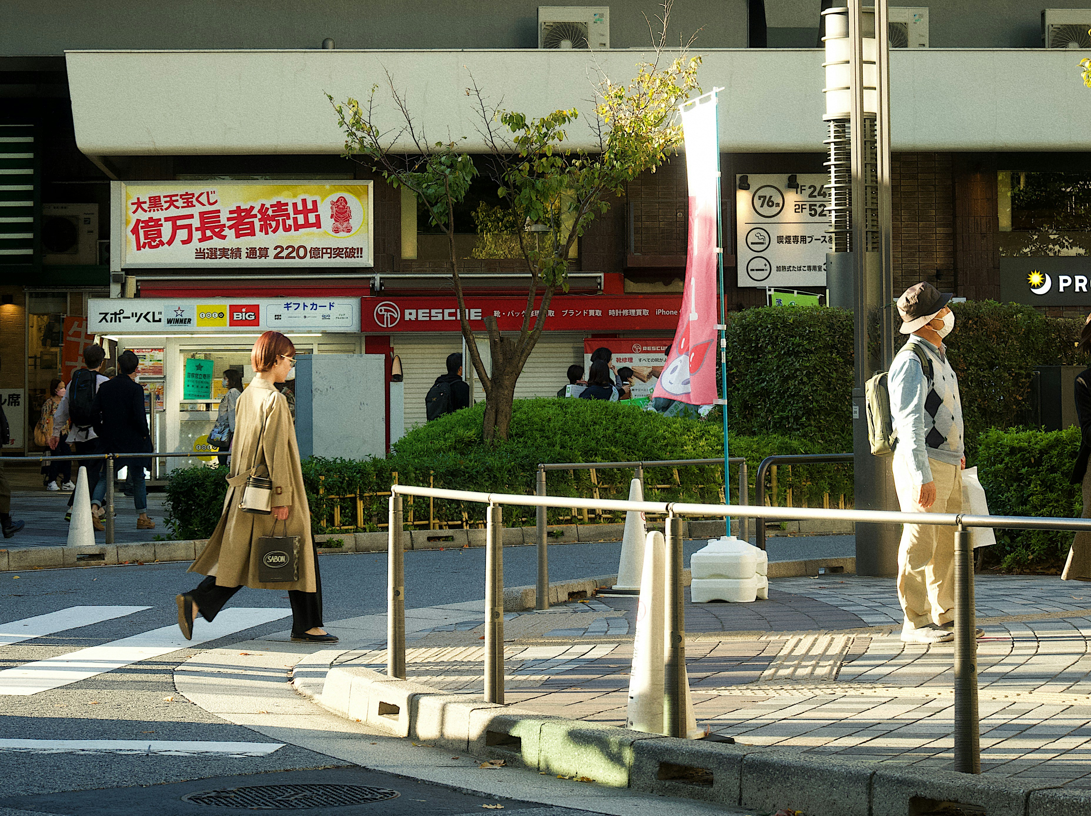 Lady walking the street