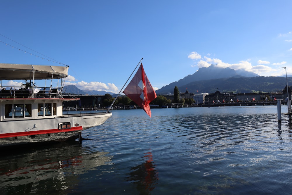 a boat that is sitting in the water