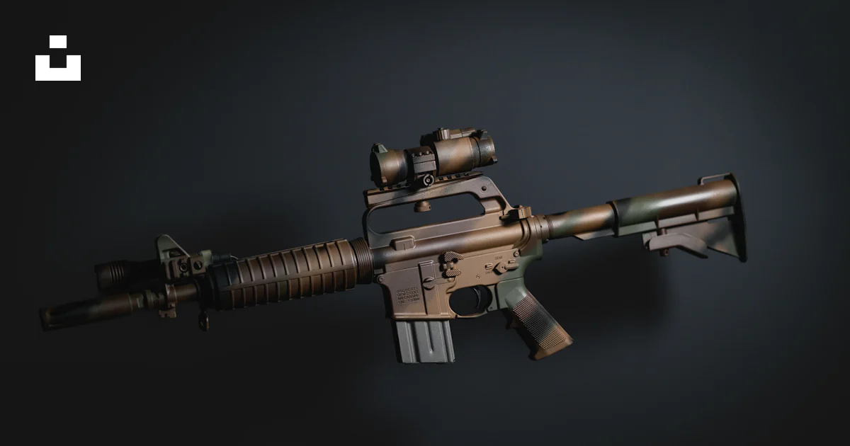 Many Rifle Drawing Background A close up of a rifle on a black background photo – Free Grey Image on ...