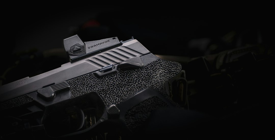 red dot sight closeup