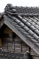 a close up of the roof of a building