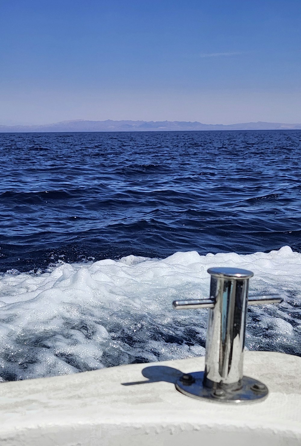 a view of the ocean from a boat