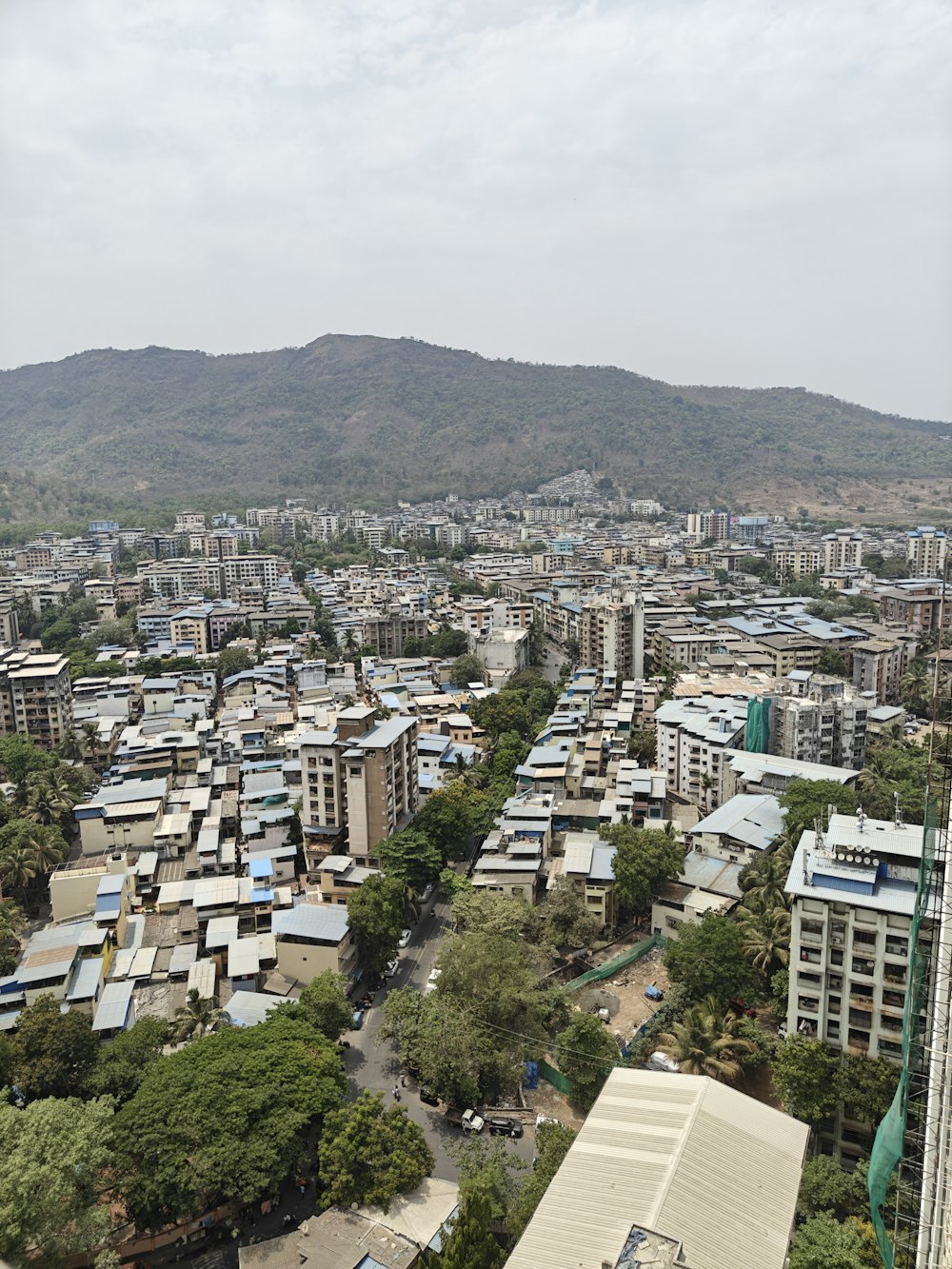 a view of a city from a tall building