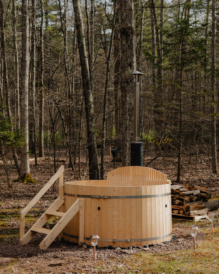 Hout gestookte hottubs