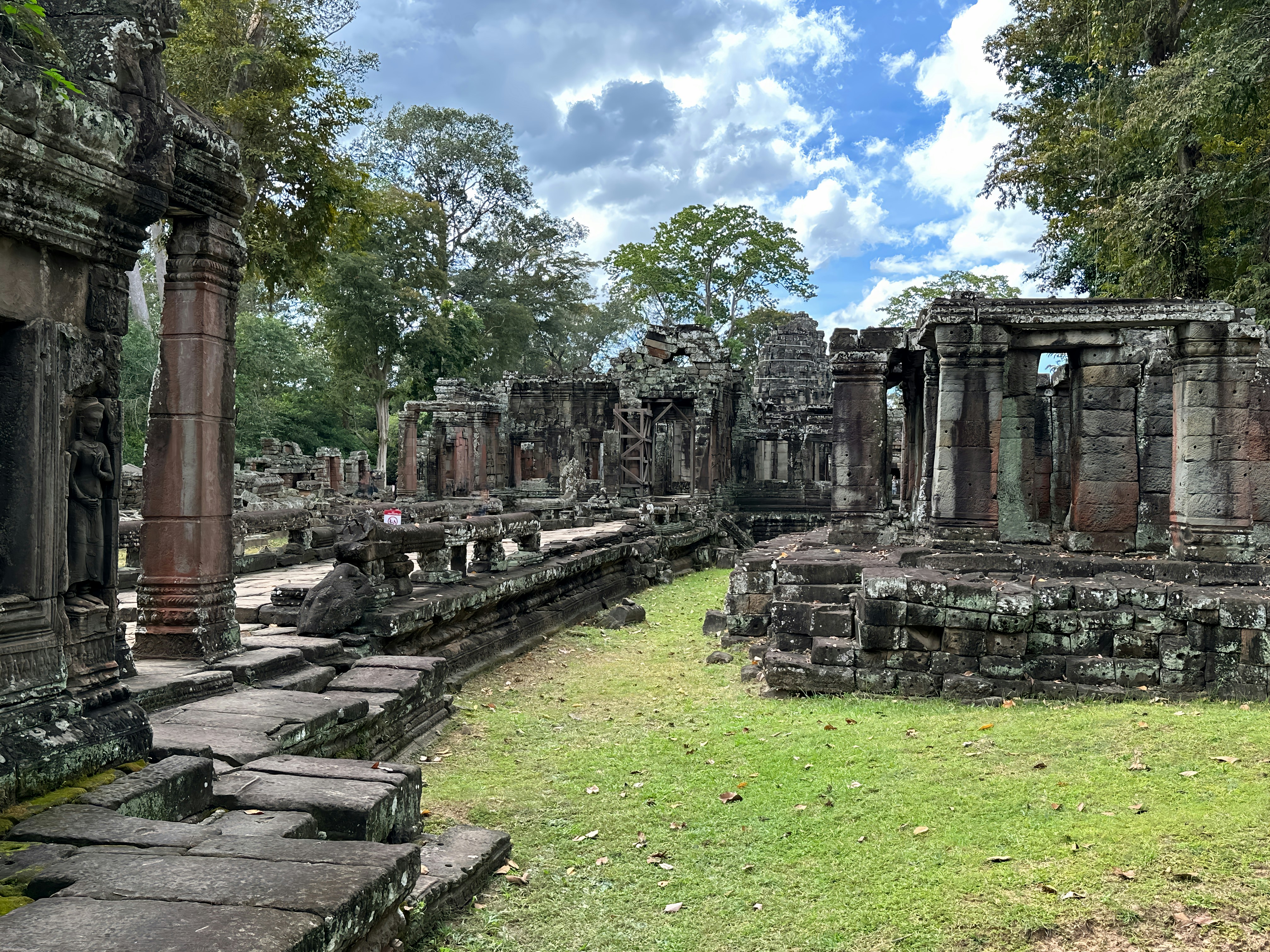 the ruins of a temple in the jungle