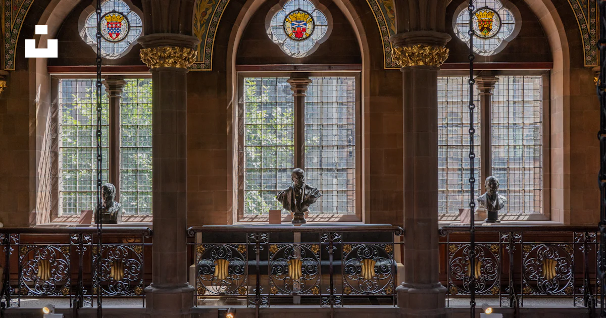 Windows Inside Building A couple of windows sitting inside of a building photo – Free ...