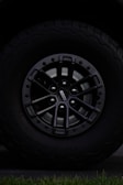a close up of a tire on a car