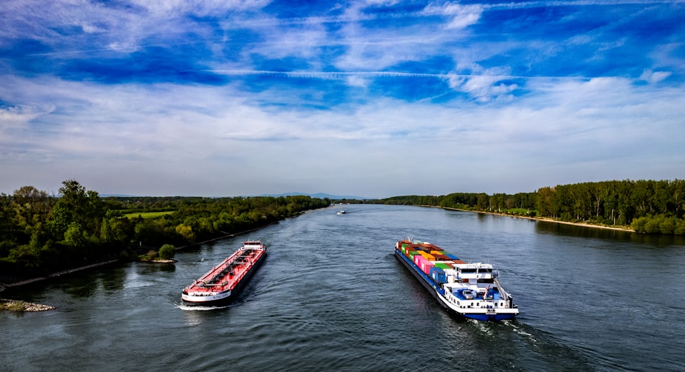 a couple of boats that are in the water