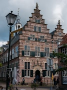 a tall brick building with lots of windows