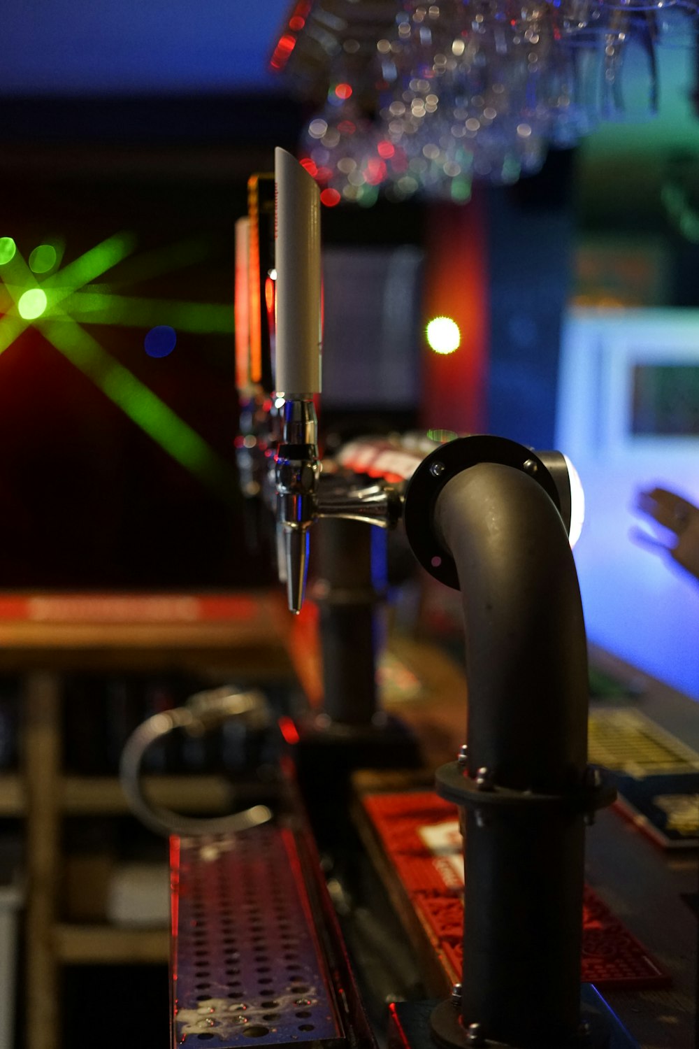 a close up of a microphone on a table