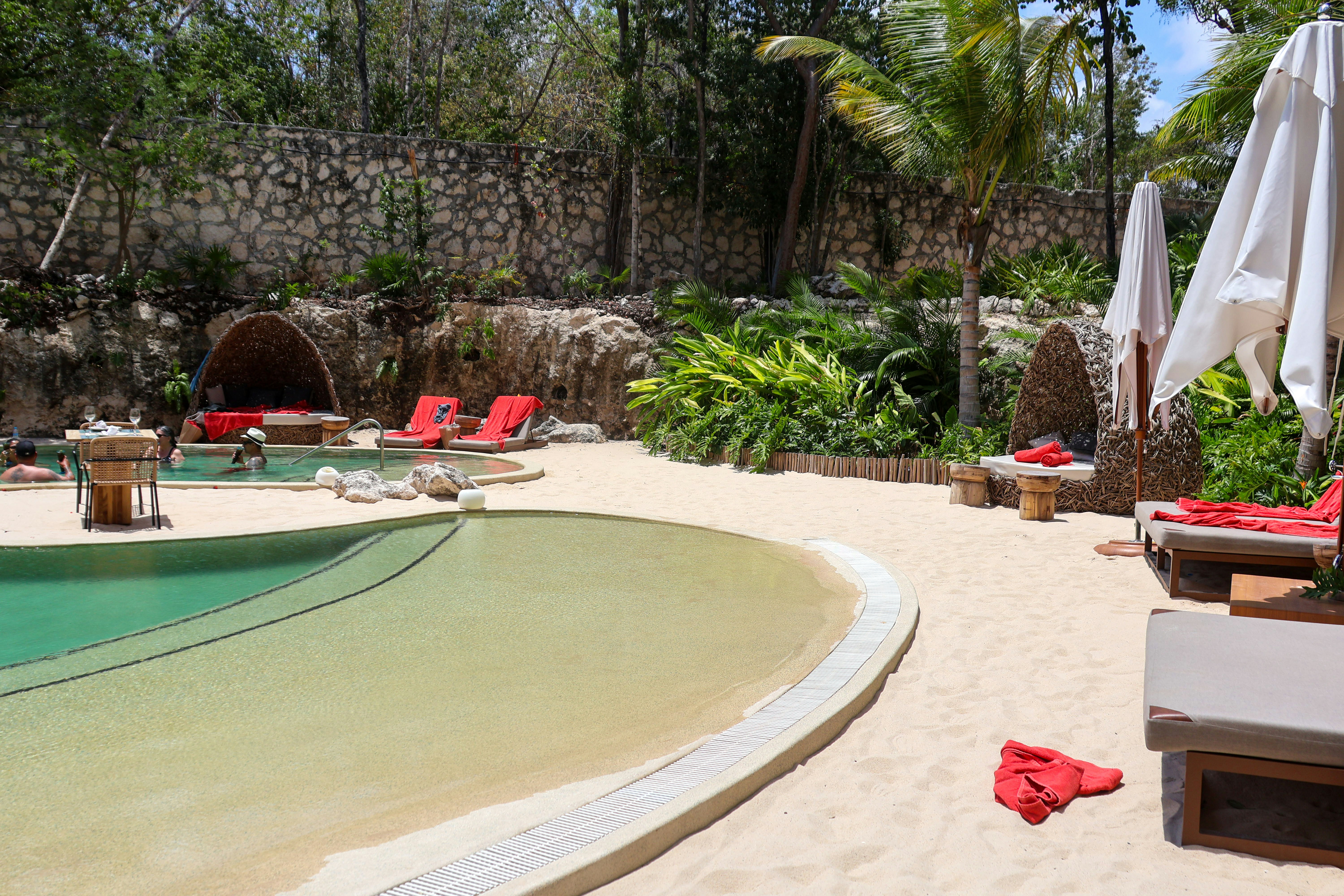 Pool with lounge chairs